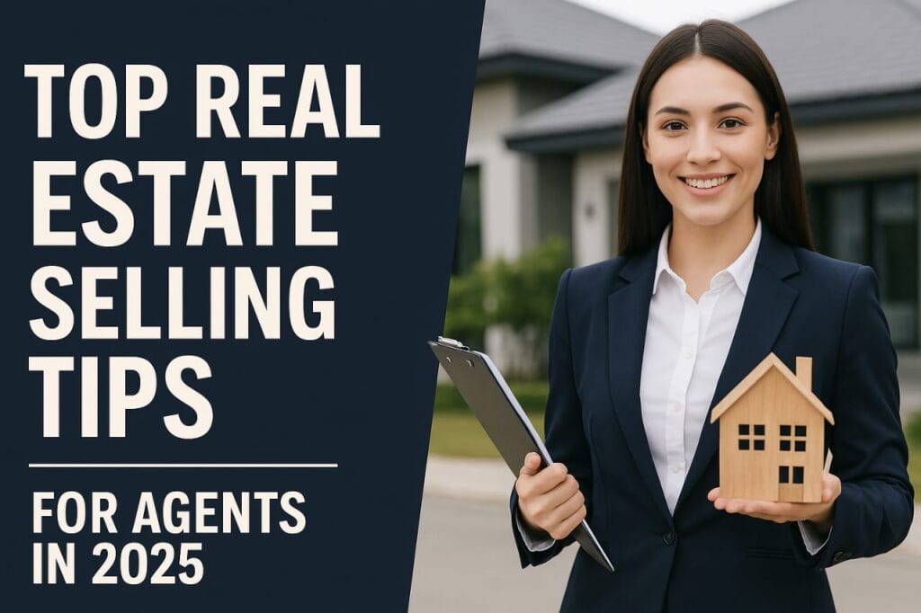 Real estate agent sharing selling tips with client in 2025