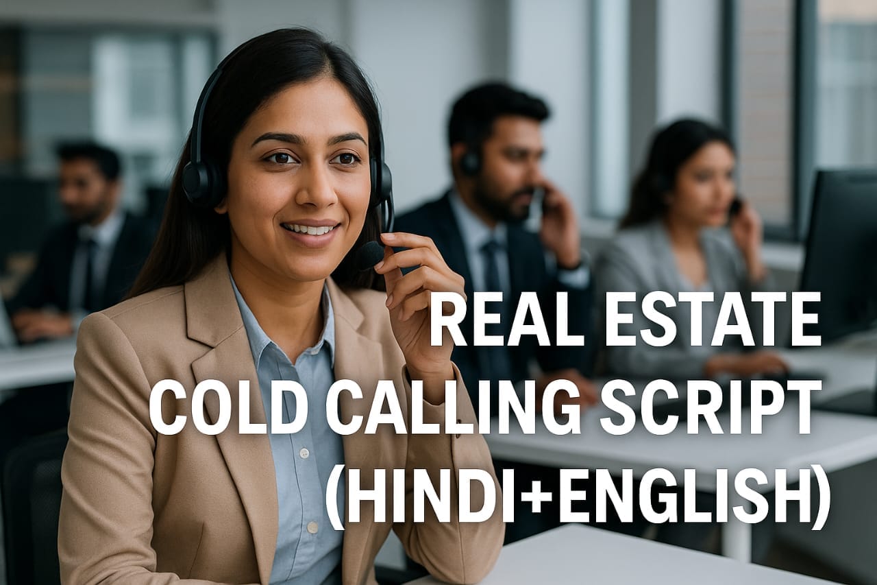 Real Estate Cold Calling Script (Hindi + English) – High Conversion FormatReal Estate Cold Calling Script (Hindi + English) – High Conversion Format